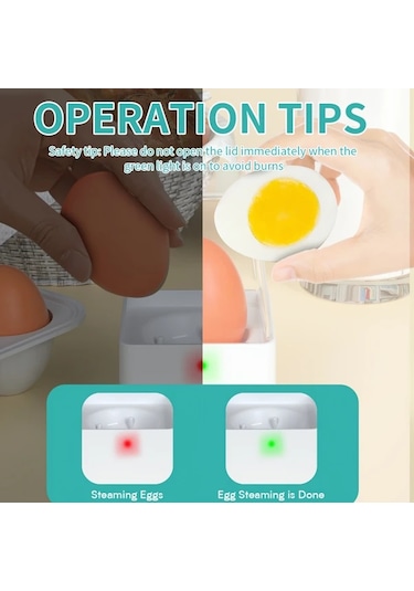 Honeybeeshop Beyaz Pancerka Hizli Tek Yumurta Pisirici Mini Elektrikli Kazan Otomatik Kapama Enerji Tasarruflu