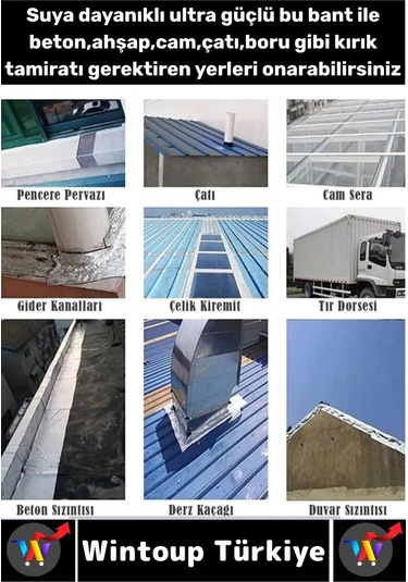 Ultra Güçlü Su Neme Dayanıklı Çok Amaçlı Montaj Onarım İzolasyon Tamir Bantı Siyah 48 Mmx10 Mt 5 Adt