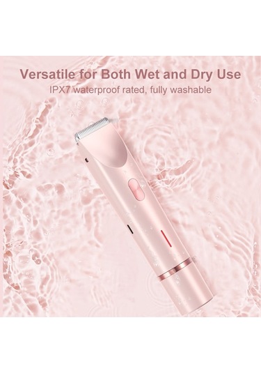 Paris Kadınlar İçin 2'si 1 Arada Elektrikli Tıraş Makinesi, Su Geçirmez, Bikini Bölgesi Düzeltici, Çift Başlık, Tip-c Mor