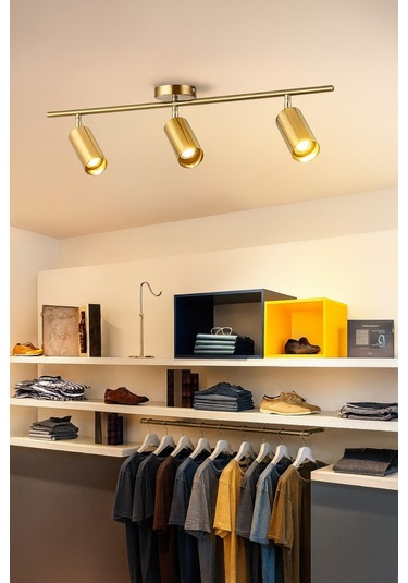 Spoti 3'lü Eskitme Renk Gün Işığı Modern Tasarım Salon - Mutfak - Banyo Spot Ledli Sıralı Avize Eskitme