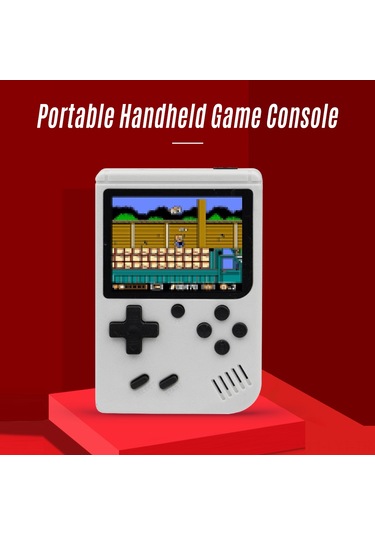 Youtek Taşınabilir 3 İnç Renkli Ekranlı El Konsolu, 400 Klasik Oyun, Av Çıkışı, Kumandalı, Siyah