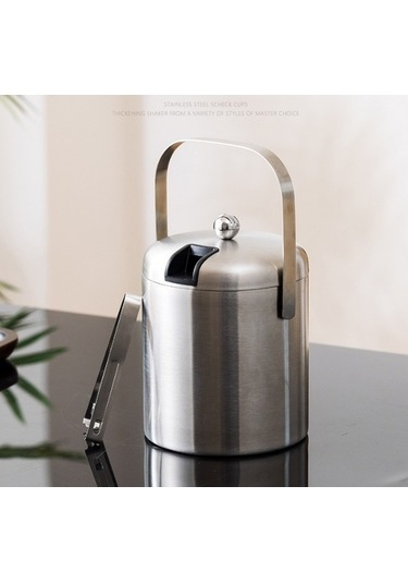 Maoyaya Lichen Taşıma Sapı Çift İzoleli Paslanmaz Çelik Buz Kovası 5lt