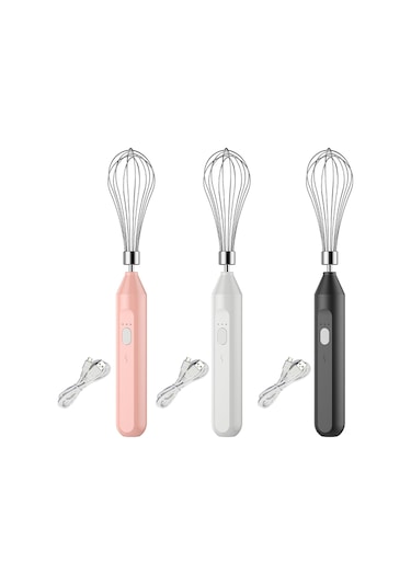 Ximistore9 Usb Şarjlı Elden Mikser - Siyah Yükseltilmiş Versiyon 3 Hız Ayarı Tek Başlı, Yumurta Çırpıcı, Kek Hamuru Ve Krema Karıştırıcı Siyah