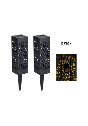 Suofeng 2'li Paket Dışarıdaki Çimen Işığı - Güneş Enerjili Led, Işık Kontrolü, Ip44 Su Geçirmez, Islak Beyaz Işık, Desenli Kafes Tasarımı Diğer