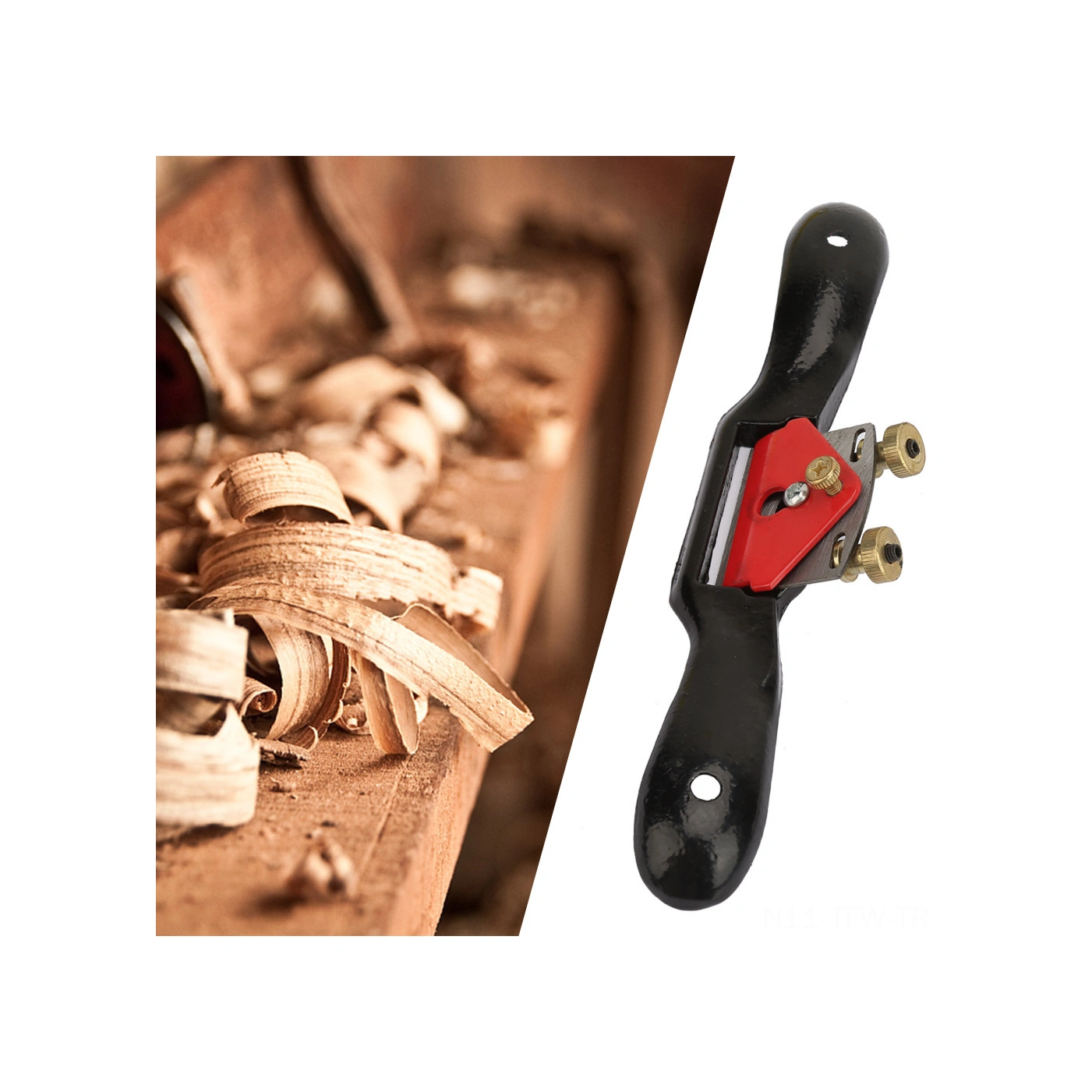 Tenfowee Ahşap İşleri İçin Çift Vida Ayarlı, Dayanıklı Çelikten Yapılmış 10 İnç Kırmızı-siyah Uçak Testeresi - Dairesel, Eğri Ve Köşe Düzenleme