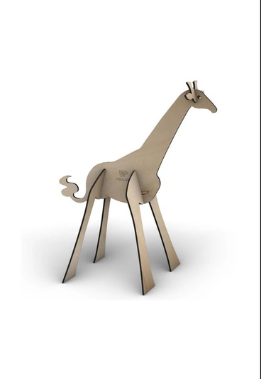 Ahşap Maket Hayvanlar Çocuklar Için Öğretici Boyanabilir - Zürafa