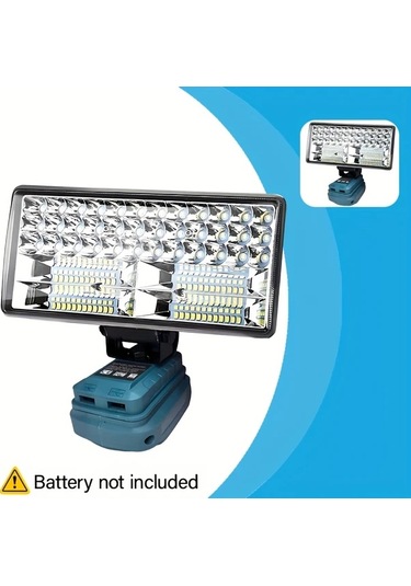 Xuweiwei Makita Pillerine Uygun 10 16 Cm Pilsiz Kablosuz Led Çalışma Lambası Çift Usb Hızlı Şarj Açık Hava Kamp Araba Tamiri Işık