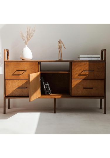 Woodesk Oasis, Ahşap, Dolap Ve Konsol, 140x90, Tik Renk