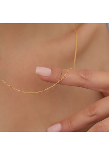 925 Ayar Gümüş 30 Forse Hayalet Kolye Zinciri - C00100 Altın