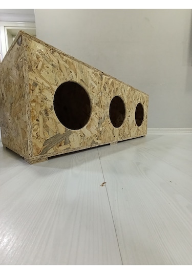 3 Lü Kedi Kulübesi Kedi Yuvası Evi 90 X 36 X 30 Cm