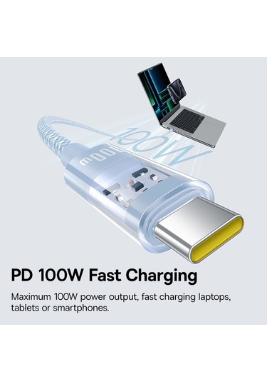 Baseus Cd Serisi Pd Cbtx00w Usb-c / Type-c - Usb-c / Type-c Hızlı Şarj Veri Kablosu, Uzunluk: Cbtx M Cbtx