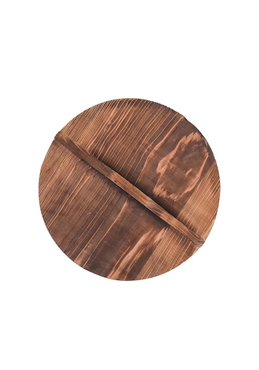 Tavalar Ve Tencere İçin Doğal Ahşap Kapak, 28 Cm, Kahverengi Doğal Ahşap