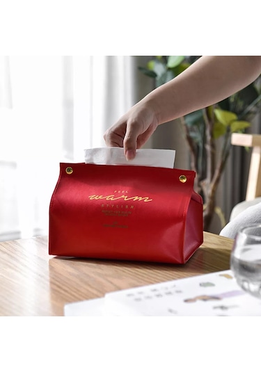 B-dayanıklı Masaüstü Peçete Pompalama Kağıt Mendil Pratik Çok Fonksiyonlu Klasik Deri Saklama Kabı Ev Dekor