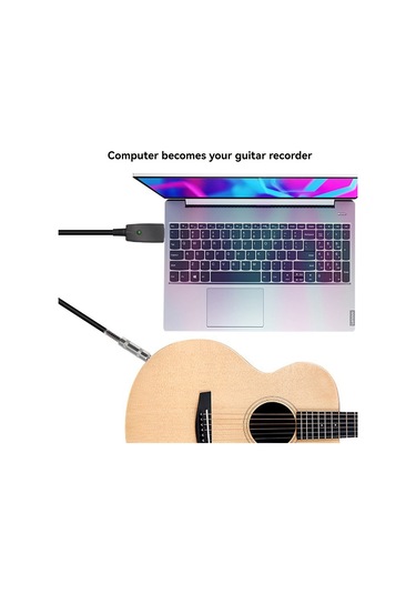 Maiyame Gitar Usb-audio Kablosu 2.8m - Usb'den 6.35mm'ye Dönüştürücü, 16bit 48khz, Windows Ve Macos Uyumlu, Plug & Play