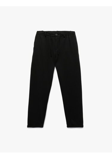 Koton Beli Bağcıklı Düğmeli Pike Kumaş Cep Detaylı Duble Paça Slim Fit Pantolon Siyah 6wam40012hk Siyah Koton Beli Bağcıklı Düğmeli Pike Kumaş Cep Detaylı Duble Paça Slim Fit Pantolon Siyah 6wam40012hk Siyah