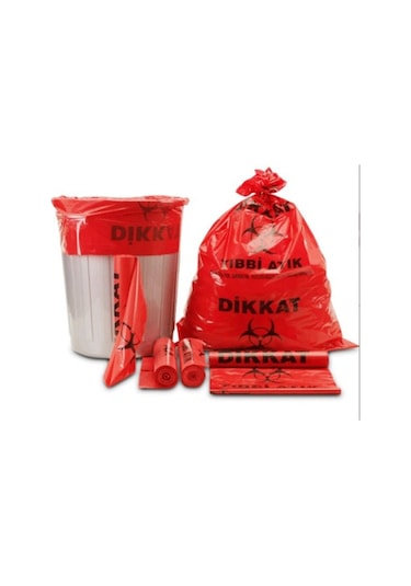 Tıbbi Atık Poşeti 55X60 1 Rulo 20 Adettir