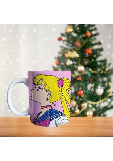 Ay Savaşçısı Porselen Kupa 112 Beyaz