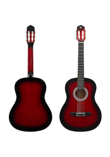 Fourtune Luca C-180rd Kırmızı Klasik Gitar Seti 4/4 Sap Ayarlı