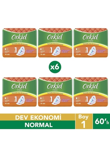 Orkid Maxi Kanatlı 10 Lu Normal