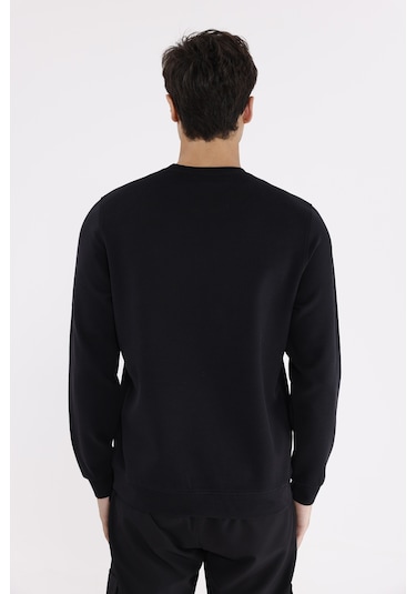 Rowinger Modal Karışımlı Yumuşak Dokulu Rahat Kalıp Esnek Kullanım Sunan Sweatshirt Black