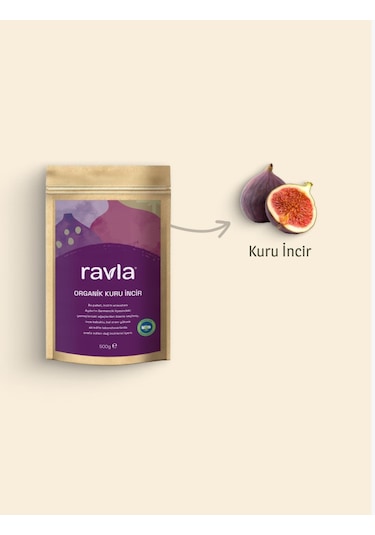 Ravla Organik Kuru İncir - 500g 500 G