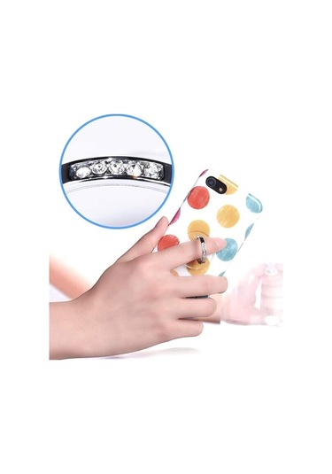 Şeffaf Telefon Zil Standı Tutucu - Cep Telefonu Zil Tutucu Parmak Tutacağı, 360 Derece Dönüş 2 Paket, 2 Renkli Elmas