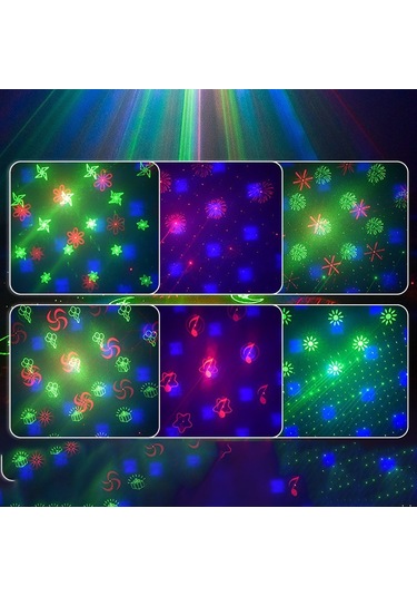 Cbtx Noel Taşınabilir Lazer Işığı Ses Sahne İçin Saplı Uzaktan Kumanda İç Mekan Işığı