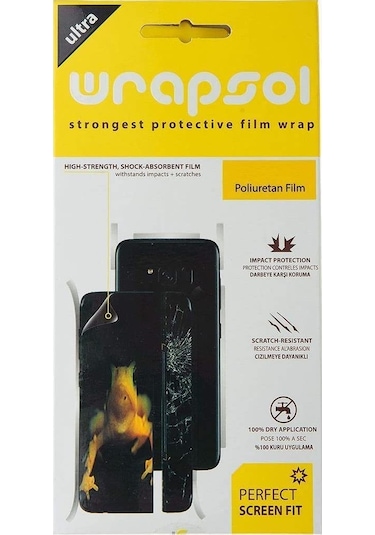 Wrapsol Samsung Galaxy Uyumlu J7 Core Ön Arka Ekran Koruyucu Poliureta