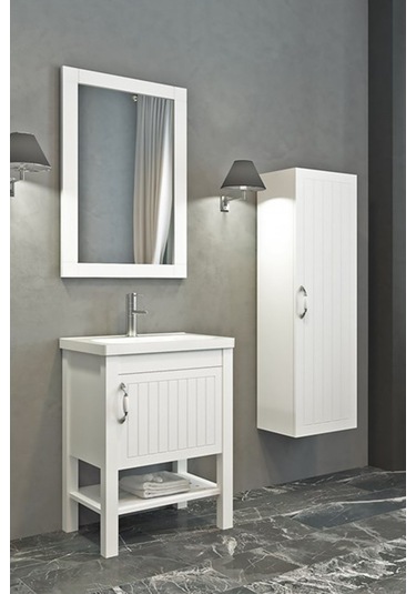 Helen 65 Cm Banyo Dolabı-Beyaz (Boy Dolap Hariç )