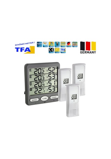 Tfa 30.3054.10 Klima Monitör Ortam Sıcaklık Ve Nem Takip Cihazı
