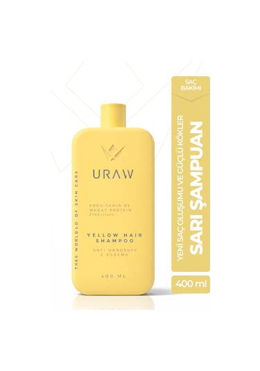 Uraw Onarıcı ve Saç Derisi Dengeleyici Bakım Sarı Şampuan 400 ML