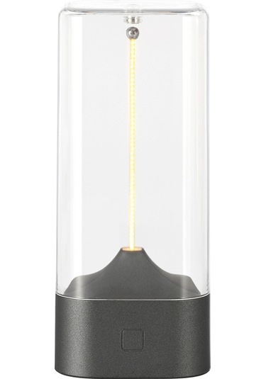 Taşınabilir Manyetik Emişli Gece Lambası Masa Lambası Kamp Yatak Odası Başucu Gece Lambası Kanca İle Geliyor-gri Gri