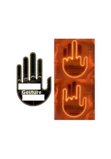 Led Işık El İşareti Araç Camı İçin Uzaktan Kumandalı Çok Renkli