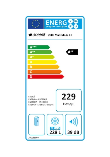 Arçelik 2080 MultiMode EB 300 LT 5 Çekmeceli Dikey Derin Dondurucu