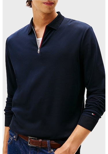 Tommy Hilfiger Erkek Polo Yaka Sweat Mw0mw40302 Dw5 Lacivert Lacivert