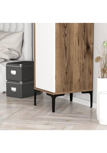 Variant Kumsal 1 Kapılı S Gardrop - Ceviz / Beyaz