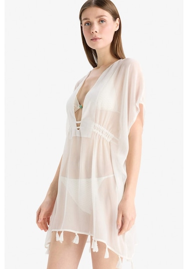 Defacto Beyaz Şifon Kimono-fall İn Love Z9958az25smwt16 Beyaz