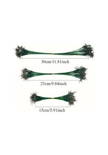 Techbloom Avlcoaky 100 Adet Paslanmaz Celik Green 5 91inch Olta Misina Hatti Swivel Ve Snap