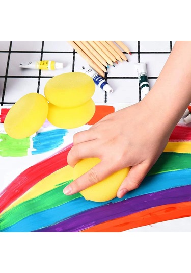 Gebzeli Boya Ve Seramik Temizleme Doku Süngeri Yuvarlak 4lü Paket