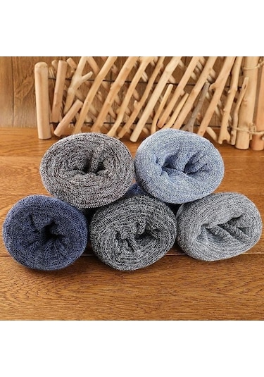 Yingfu Erkek Kış Çorapları, Kalın Nefesli İş Çorapları, Pamuk Asker Yeşili Asker Yeşili