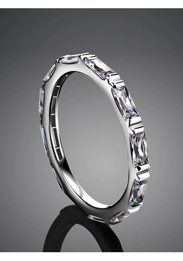 Marıola İnce Yüzük Yol Yapısı 925 Gümüş Ve Zirkonlardan 264680373 Gümüş