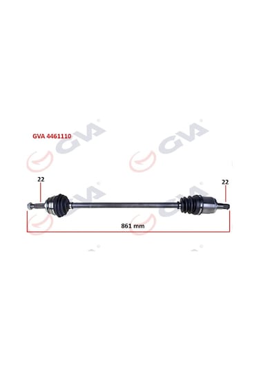 GVA 4461110 Komple Aks Sağ Skoda Favorıt 1.3 89-94 865Mm