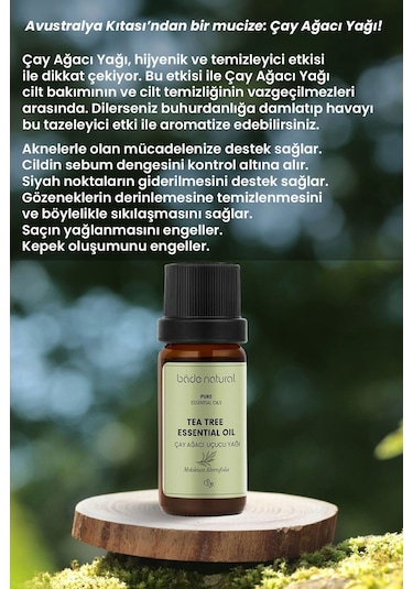 Bade Natural Çay Ağacı Uçucu Yağı %100 Saf 10 ML