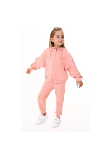 Toontoy Kız Çocuk Eşofman Takım Koyu Pudra