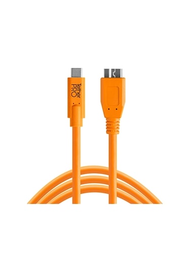 Tether Tools CUC3315-ORG 4.6m USB Kablosu (USB-C - USB 3.0 Micro-