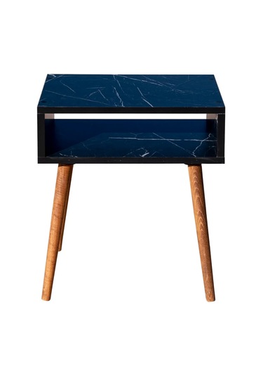 Siyah Mermer Desenli Yan Sehpa,başucu Sehpa,komidin