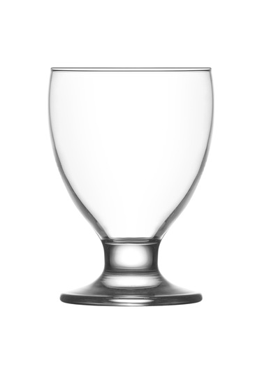 LAV Alara Cam Meşrubat Bardağı 6'lı 290 ml Tablalı (Tatlı Servisi , Dondurmalık , Su Bardağı )