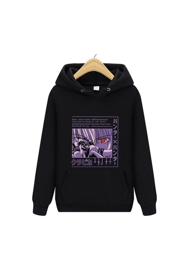 Novahub Erkek Kadın Hunter X Hunter Kapşonlu Uzun Kollu Kurapika Yeşil, Anime Manga, Uzun Kollu, Kapüşonlu, Rahat, Polyester 90% Pamuk 10% Yeşil