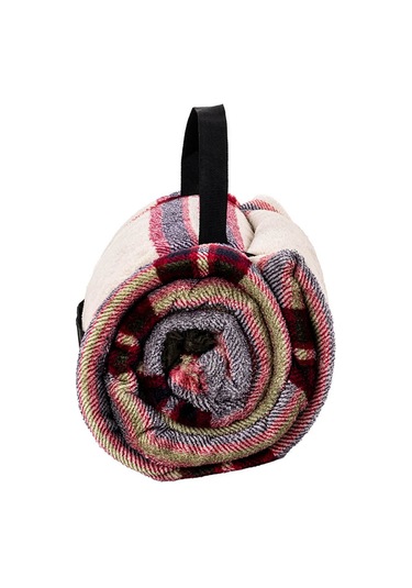 Peluş Polar Kamp Battaniyesi - Mavi Ekose - Acil Durum Battaniye - Argeus Camp Çok Renkli