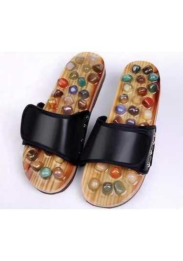 Artfulabode Yetişkinler Ve Yaşlılar Terlikleri Suntek Rahatlatıcı Masaj Akupunktur Siyah